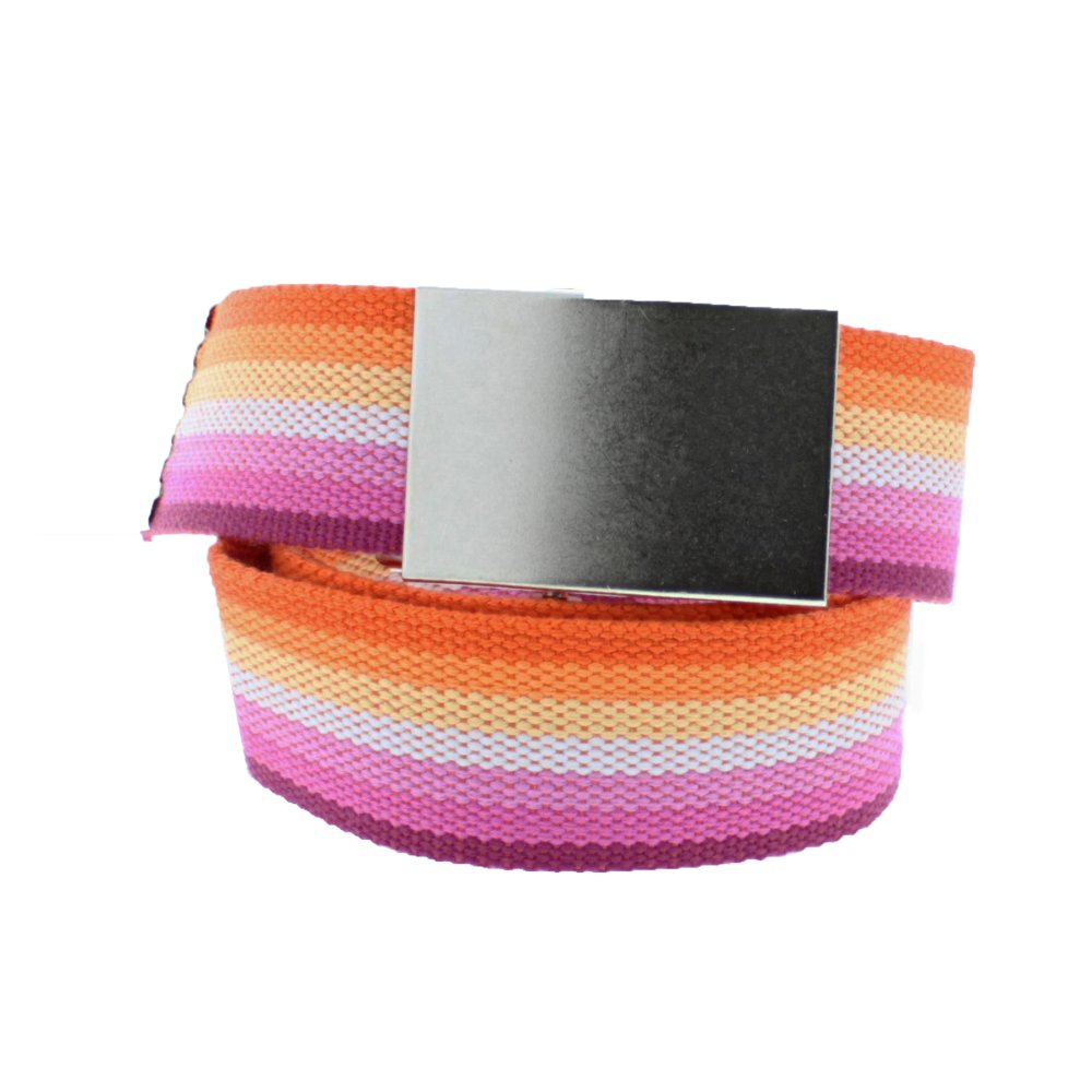 Zac's Alter Ego - Lesbian Webbing Canvas belt - Multicolours